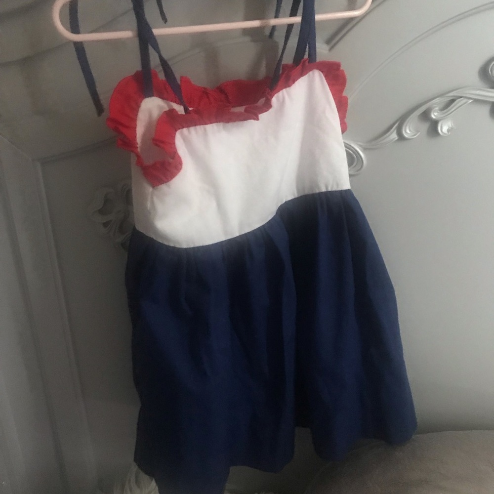 2T boutique red white and blue dress